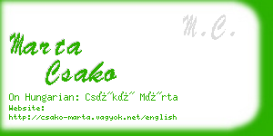 marta csako business card